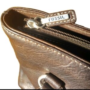 Fossil Vintage Dark Brown Butter Soft Leather Shoulder Bag